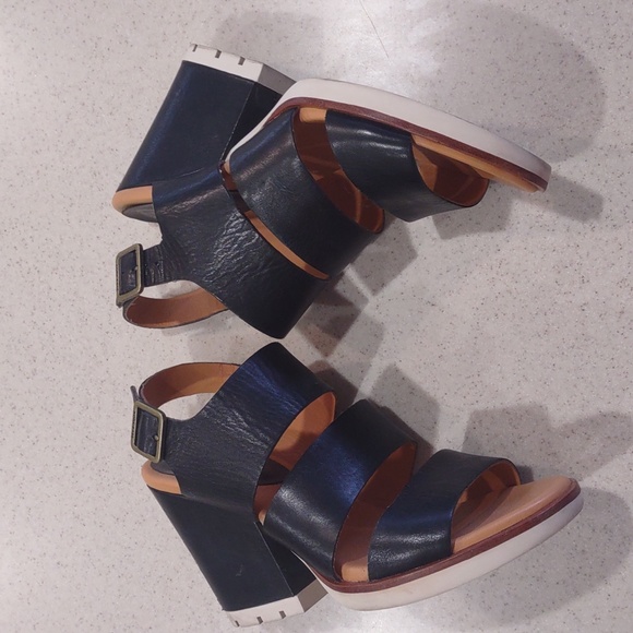 Kork Ease Genuine Leather Heeled Sandals Size 10 Medium EUC - Picture 5 of 16